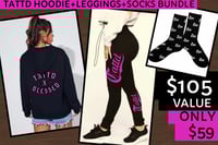 45% off!!! BLACK&pink HOODIE + LEGGINGS + SOCKS BUNDLE!!! $105 value!!! 🖤🩷