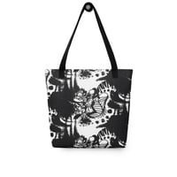Image 3 of Black Cargo - Contemporary Urban Art Apparel  for the Woke - tribal  - All-Over Print Tote Bag