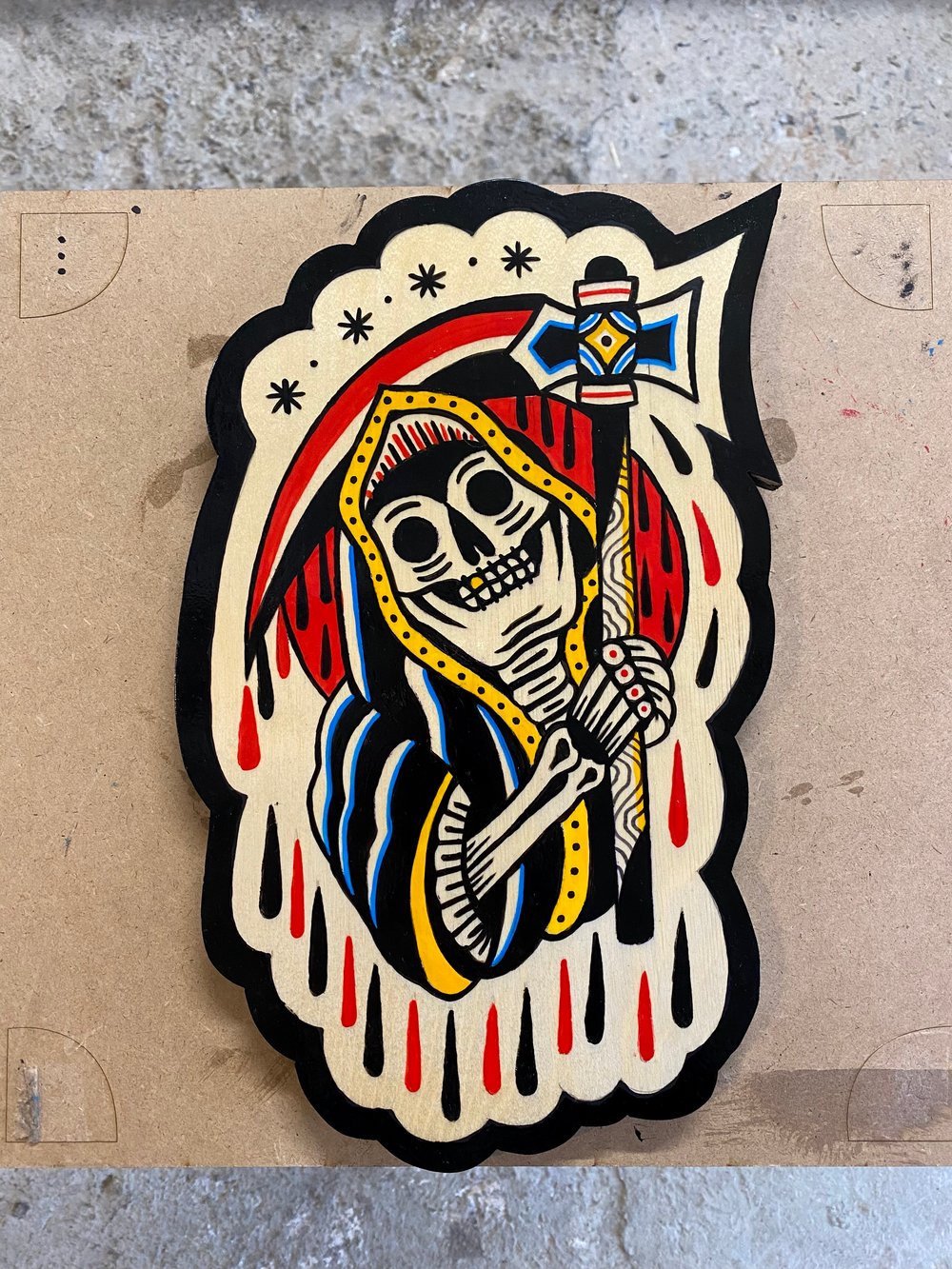 Reaper / Acrylic on Wood 