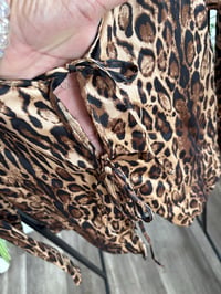 Image 2 of Leopard tie front shirt