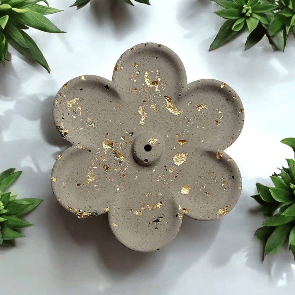 Image of Flower Shaped Foiled Incense Holder