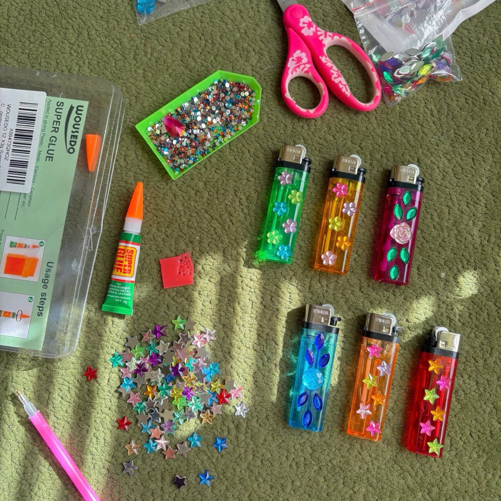 Image of bejeweled lighter