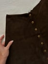 early 70s suede snap  mini skirt 
