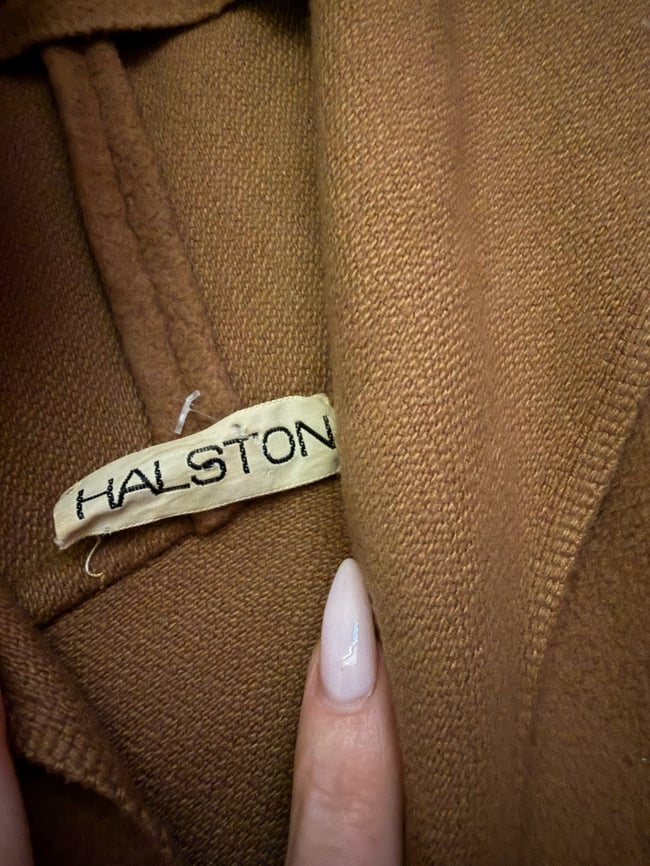 early 1970s Halston cashmere hooded cape coat