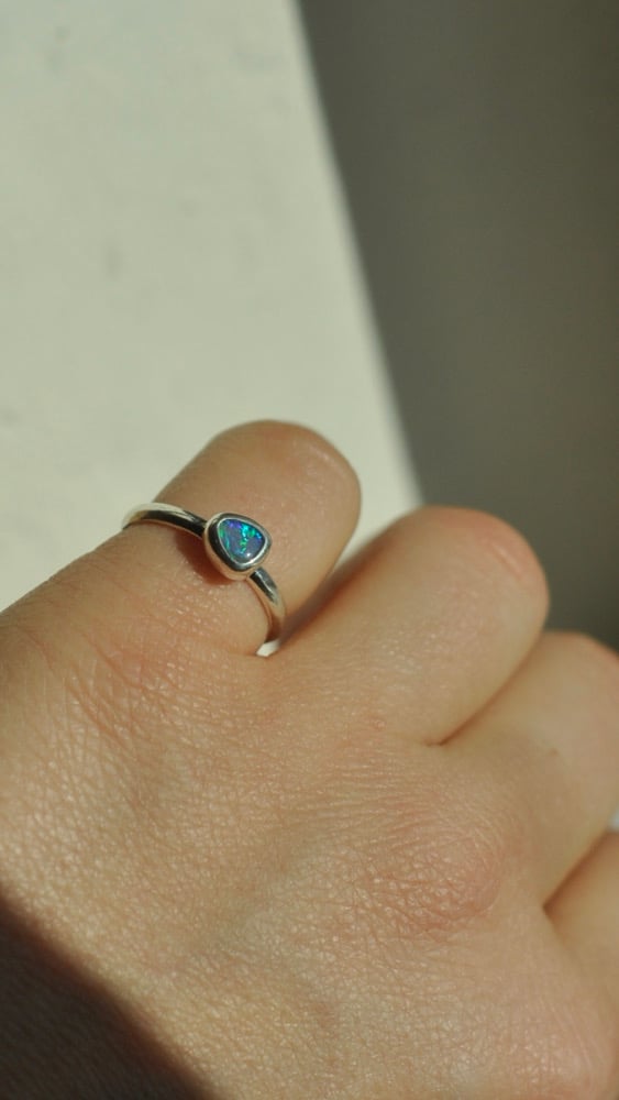Image of Lightning Ridge Opal Ring 