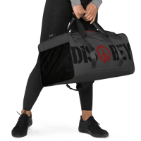 Image 1 of PRINTED DISOBEY LOGO DUFFLE BAG