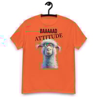 Image 5 of Unisex classic tee, Baaaad Attitude T-Shirt | Funny Sheep Sarcastic Humor Graphic Tee