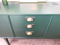 Image 10 of Mid century modern Nathan sideboard, drinks cabinet painted in dark green