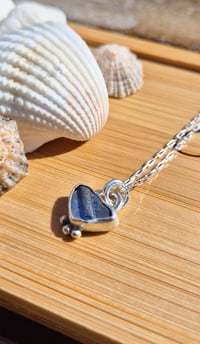 Image 1 of Blue Seaglass Necklace 