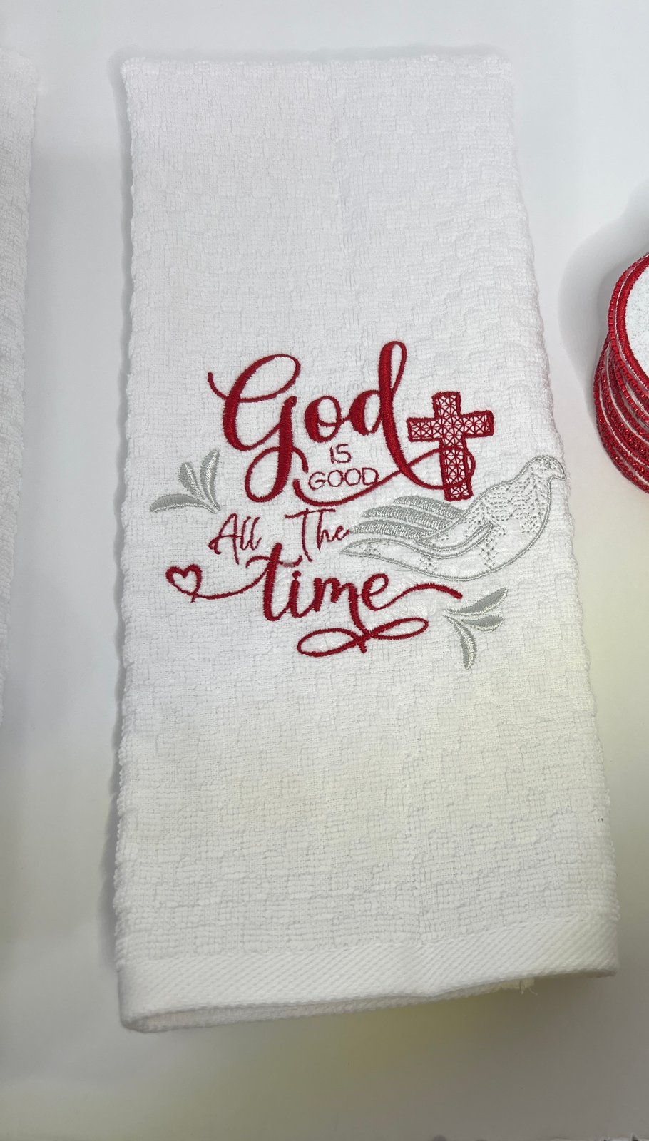 Embroidered Kitchen Towel Blessed Are Those Who Do My Dishes 