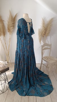 Image 5 of Boho maxi dress for photoshoot | Lorette | size S-M-L | turquoise | photo props