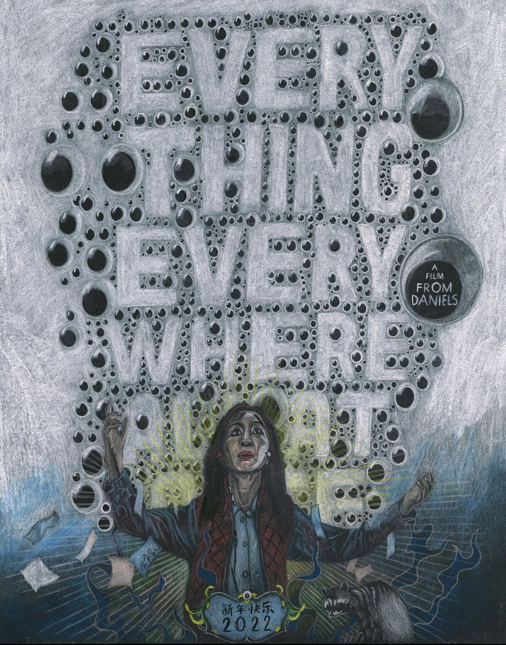 Image of “The Eyes of the Multiverse.” EVERYTHING EVERYWHERE ALL AT ONCE Art Print