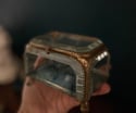 Grande boîte à bijoux reliquaire en laiton et verre biseauté, d’époque Napoléon III