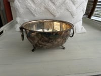 Image 7 of Vintage Silver Plate bowl with feet