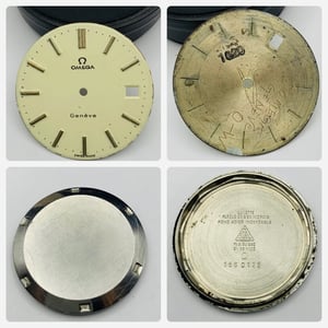 Image of Vintage gold plated Omega geneve gents watch Case/Dial,used, ref#(om-13)