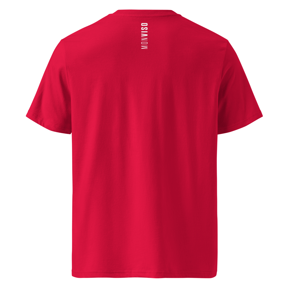 Monviso T-shirt in Cotone Organico Unisex rosso / bianco PULSE