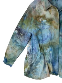 Image 3 of L 100% Cotton Twill Utility Jacket in Earthy Watercolor Ice Dye