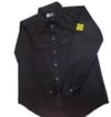 Bennett cotton drill overshirt in Black SMALL ONLY