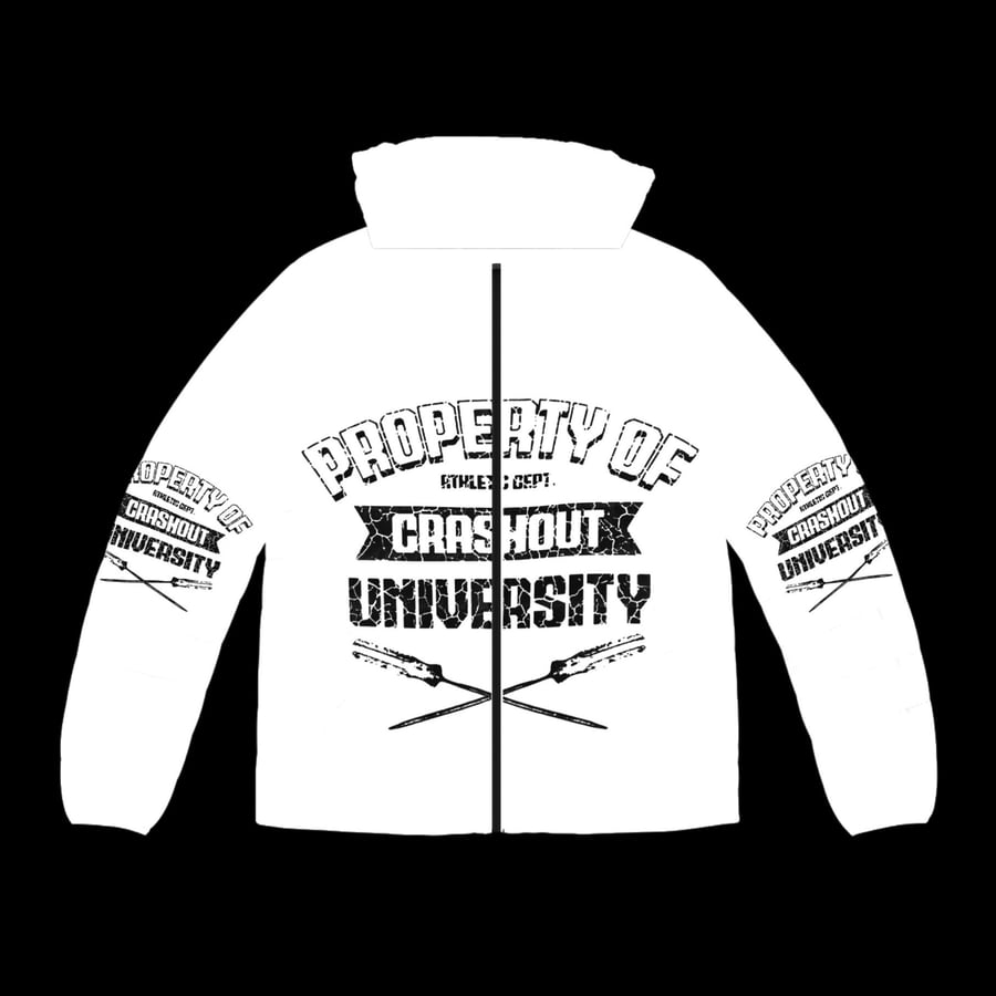 Image of CRASHOUT UNIVERSITY PUFFER WHITE