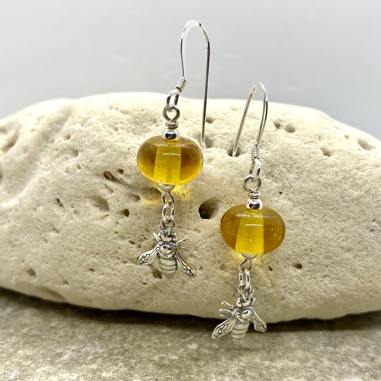 Image of Honeybee Dangle Earrings