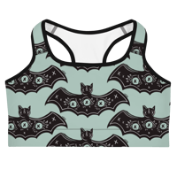 Image 1 of Mint 3 eyed Bat Sports bra