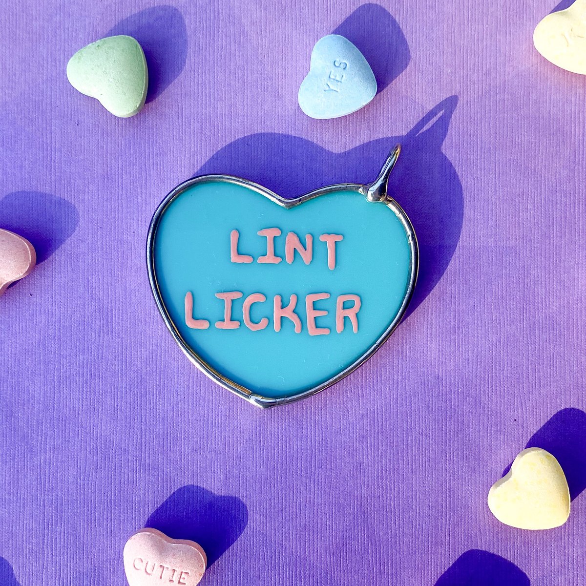 Image of Lint Licker Blue Conversation Heart