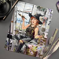 Image 1 of Painter Witch Signed Watercolor Print