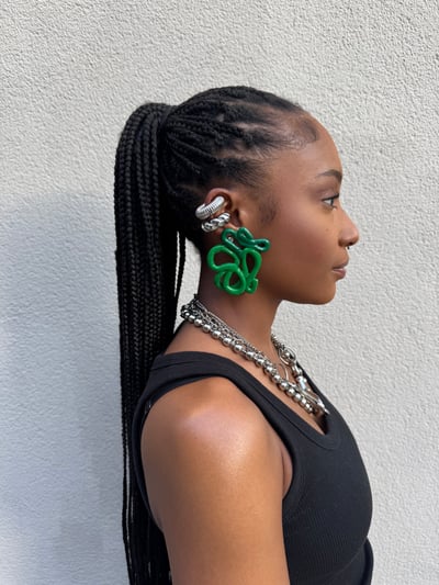 Image of Green cursive piece