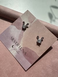 Image 1 of Bunny earrings 锆石小兔耳钉