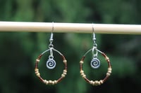 Beaded Spiral earrings