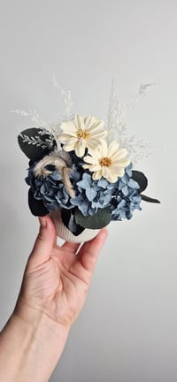 Image 2 of Preserved Flower Small Blue Hydrangea & Daisy Arrangement 