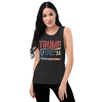 Image 1 of Trump Vance 24 Stars and Stripes Ladies’ Muscle Tank