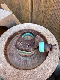 Image 4 of Opal/white g10 and vintage canvas micarta