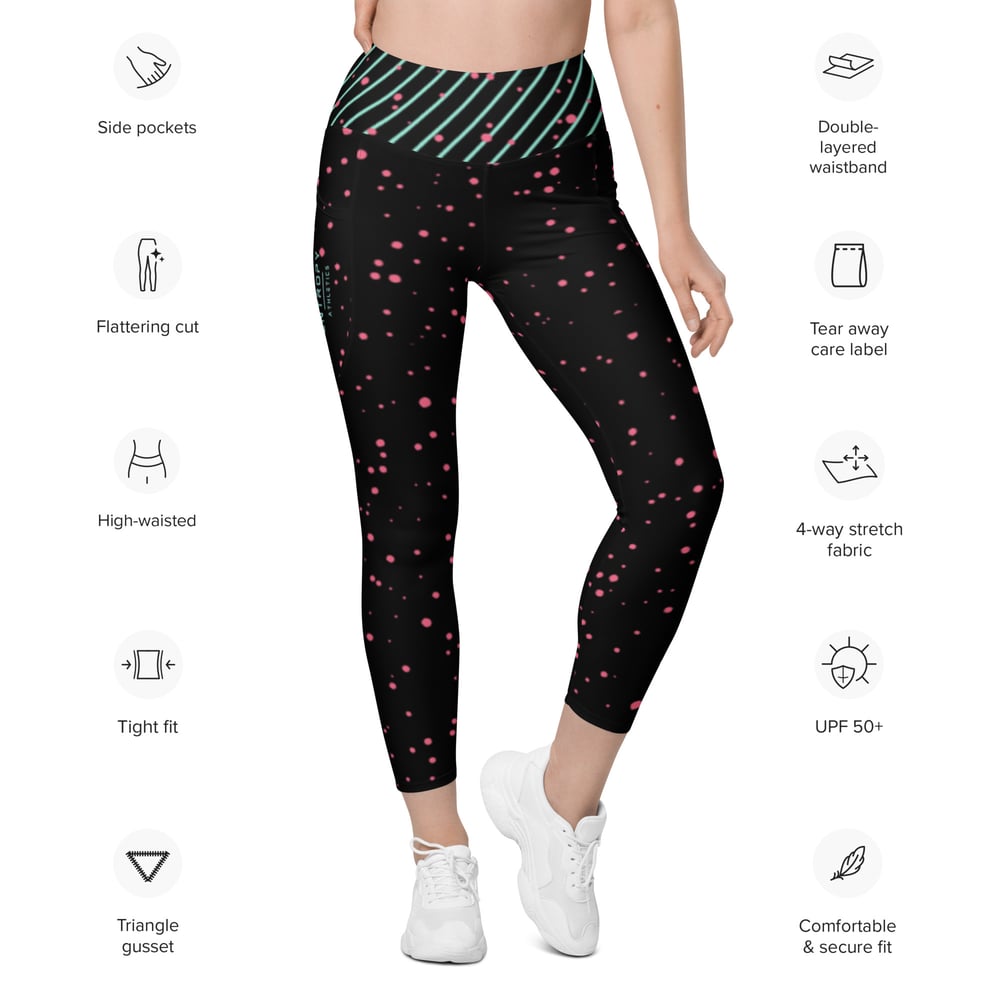 Bright Lines Yoga Pants with Pockets