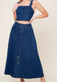 Image 3 of denim tank top