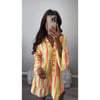 Orange and Yellow Frill Button Dress 