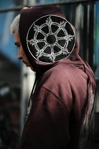 Image 3 of SPIRITUAL STRAIGHT EDGE /Hoodie (Maroon/Silver)