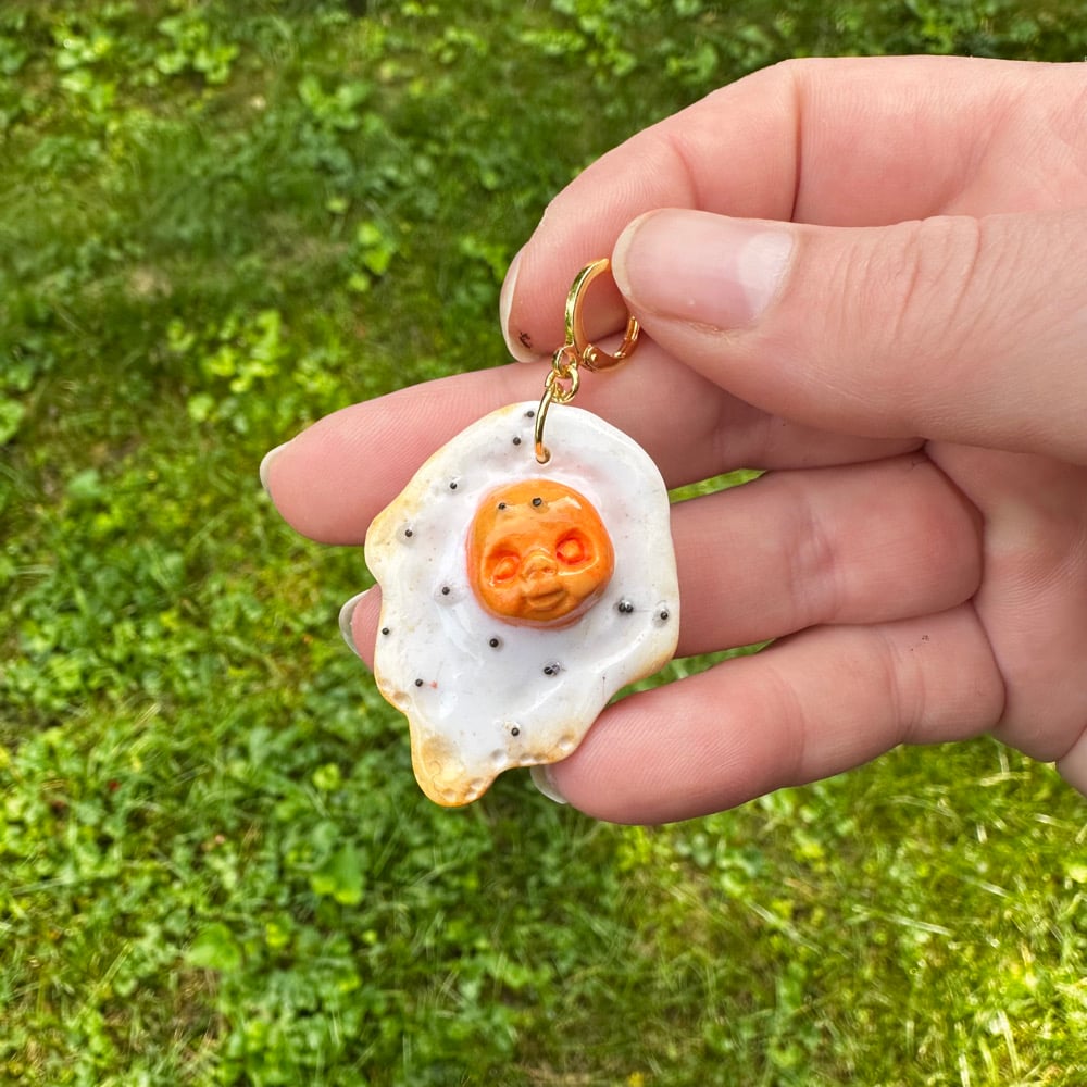Image of Face on Your Egg Earrings 