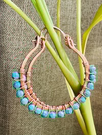 Image 3 of Turquoise (Copper) Swing Earrings