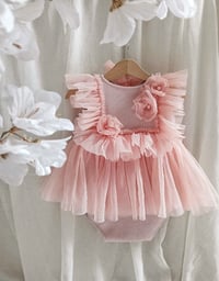 Image 1 of Baby girl dress for photoshoots | Elowen | age 2-3 years | size 92/98 | peachy pink