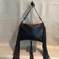 Image 6 of Genuine Leather custom leopard Hyde and LV boho bag 