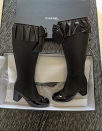 Image 3 of BOW BLACK TALL BOOTS