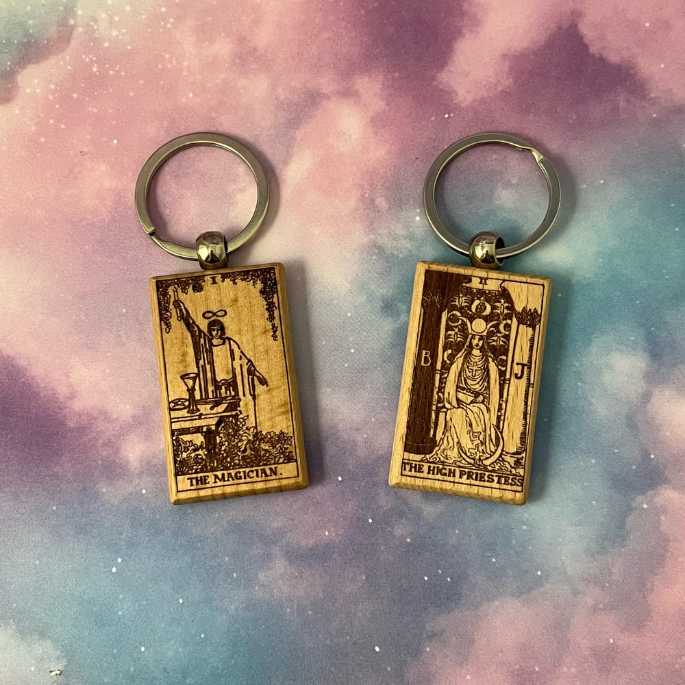 Image of Tarot Wood Keychain