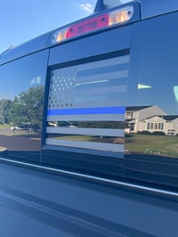 Image 2 of 2019+ Ram Sliding Window Thin Line American Flag