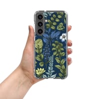 Image 5 of Art Nouveau Inspired Blue Boho Floral Clear Case for Samsung®