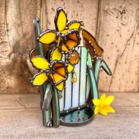 Image 4 of Daffodil Fairy Door Candle Holder 