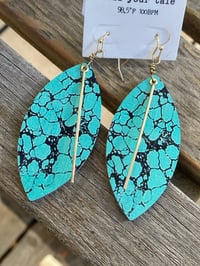 Image 2 of Wood n Metal Earrings