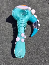 Image 4 of Aqua X Pink Wig Wag Pipe With Horn 