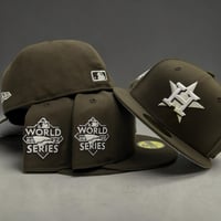Image 1 of New Era 59Fifty Walnut - White GLOW