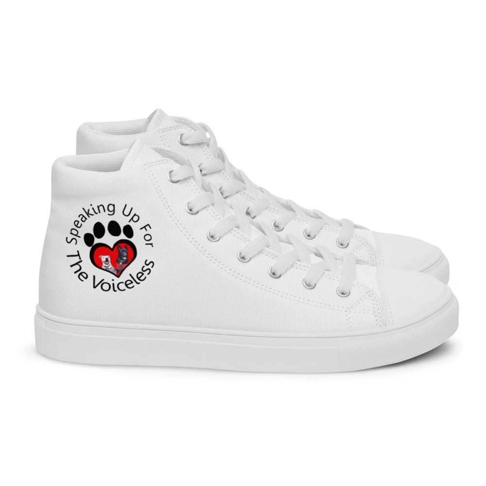 Image of Women’s White High Top Canvas Shoes